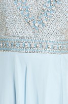 Thumbnail for your product : Mac Duggal Beaded Halter Chiffon A-Line Gown