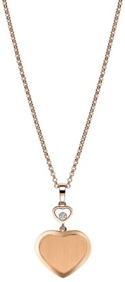 Chopard Rose Gold and Diamond Happy Hearts Pendant