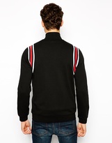 Thumbnail for your product : ASOS Track Top In Jersey With Rib Insert Detail