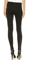 Thumbnail for your product : Alice + Olivia Front Zip Leggings with Leather Panels