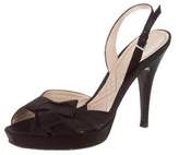 Thumbnail for your product : Alberta Ferretti Satin Platform Sandals