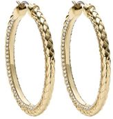 Thumbnail for your product : Michael Kors Crystallized Gold-Tone Braided Hoop Earrings