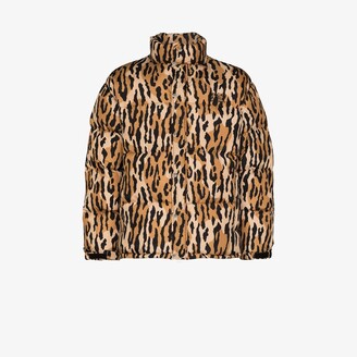 Wacko Maria X NANGA Leopard Print Padded Jacket