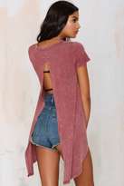 Thumbnail for your product : Nasty Gal Back in the Game Slit Tee