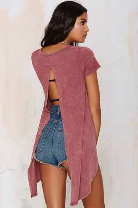 Nasty Gal Back in the Game Slit Tee