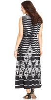 Thumbnail for your product : Style&Co. Plus Size Printed Studded Blouson Maxi Dress