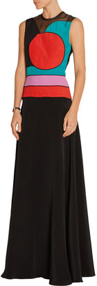 Roksanda Amias Color-Block Silk-Blend Maxi Dress
