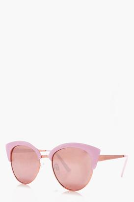 boohoo Ellen Pink Frame Cat Eye Sunglasses