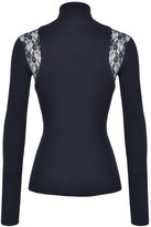 Thumbnail for your product : Pinko Lace-Detail Ribbed Knit Top