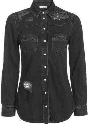 Topshop Moto fitted western shirt