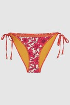 Thumbnail for your product : Reiss Tie Side Printed Bikini Bottoms