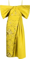Evora off-shoulder embroidered dress 