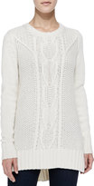 Thumbnail for your product : Autumn Cashmere Chunky/Cable Cashmere High-Low Sweater