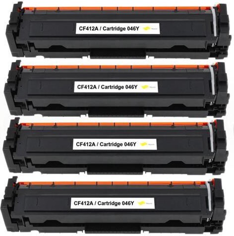 Aster Graphics Inc 4 Pack 412A Yellow Toner Cartridges Compatible for HP 410A CF411A M477fnw Color Laserjet MFP M477fdw M477fdn M452dn M452nw M477 M452 M377 Printer