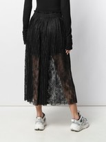 Thumbnail for your product : MM6 MAISON MARGIELA Pleated Lace Maxi Skirt