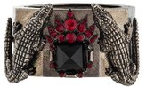 Thumbnail for your product : Roberto Cavalli Crystal Alligator Cuff