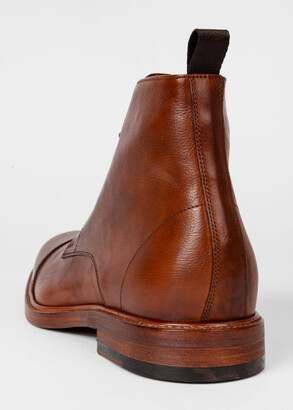 Paul Smith Men's Tan Calf Leather 'Jarman' Boots