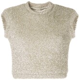Thumbnail for your product : Bambah Metallic Knitted Crop Top