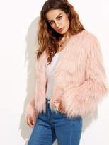 Thumbnail for your product : Shein Faux Fur Coat