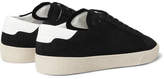 Thumbnail for your product : Saint Laurent SL/06 Court Classic Leather-Trimmed Suede Sneakers - Men - Black