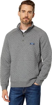 L.L. Bean Quilted Sweatshirt (Gray Heather) Men's Clothing - ShopStyle