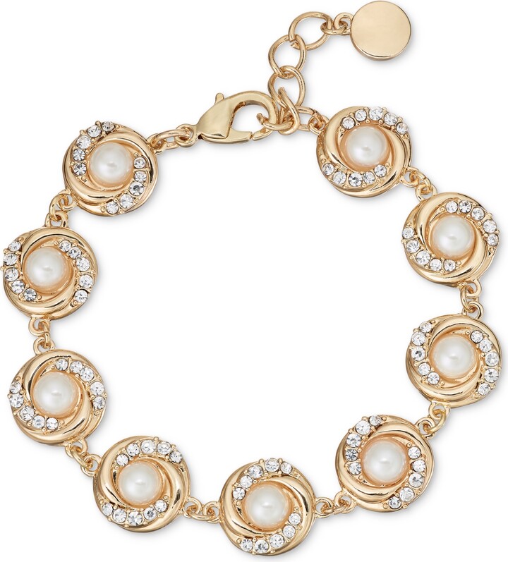 Charter Club Rose Gold-Tone Crystal Flower Bangle Bracelet, Created for  Macy's - Macy's