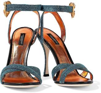 Dolce & Gabbana Keira Buckle-detailed Lurex Sandals