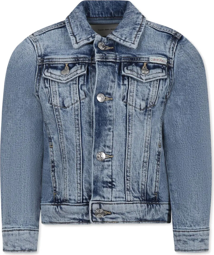 Calvin Klein Kids Logo-Patch Denim Jacket