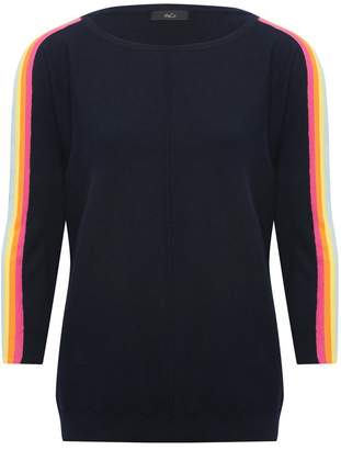 M&Co Rainbow stripe sleeve jumper