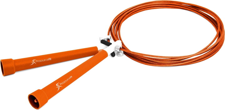 ProsourceFit Speed Jump Rope 10" Adjustable Length with Plastic Handles, Orange