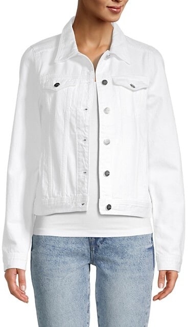 frame white denim jacket