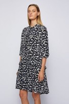 Thumbnail for your product : HUGO BOSS Pony-print shirt dress in lightweight canvas
