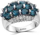 Thumbnail for your product : Effy 14K White Gold London Blue Topaz & Diamond Ring - Size 7