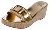 Thumbnail for your product : Tory Burch Woven Embellished Wedges