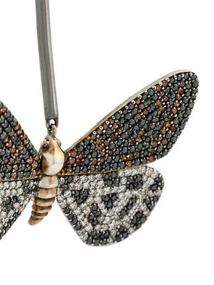 Astley Clarke Speckled Magpie Moth Bar drop earrings