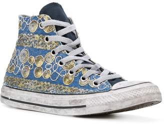 Converse sequin embroidered hi-top sneakers