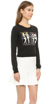 Thumbnail for your product : Alice + Olivia Cropped Beach Babe Sweater