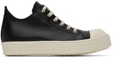 Thumbnail for your product : Rick Owens Black Leather Low Sneakers