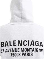 Thumbnail for your product : Balenciaga New Logo Hooded Cotton Sweatshirt