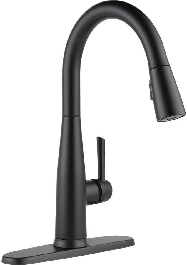 Delta Essa Touch2O Technology Single-Handle Pull-Down Sprayer Kitchen Faucet with MagnaTite Docking in Matte Black