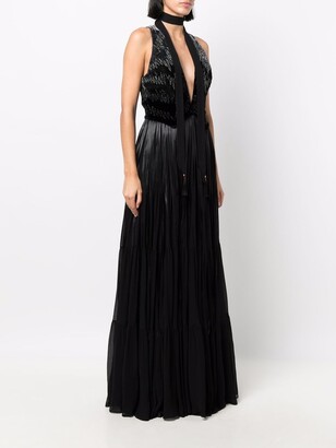 Etro Bead-Embellished Bodice Gown
