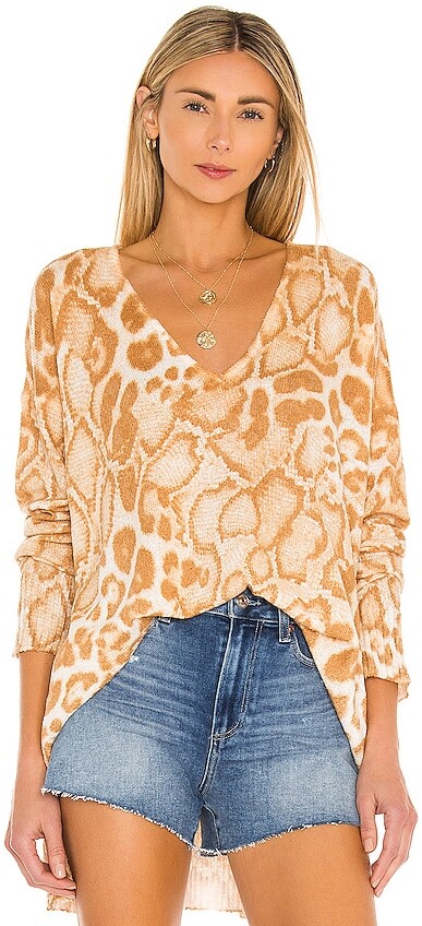 Show Me Your Mumu Women's Bronson Sweater in Star Tossed Knit X 