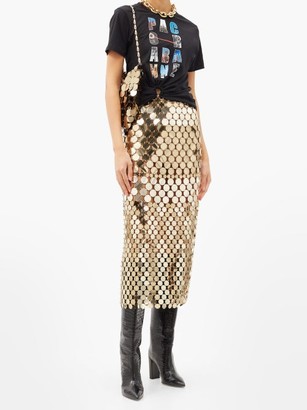 Paco Rabanne High-rise Chainmail Midi Skirt - Gold