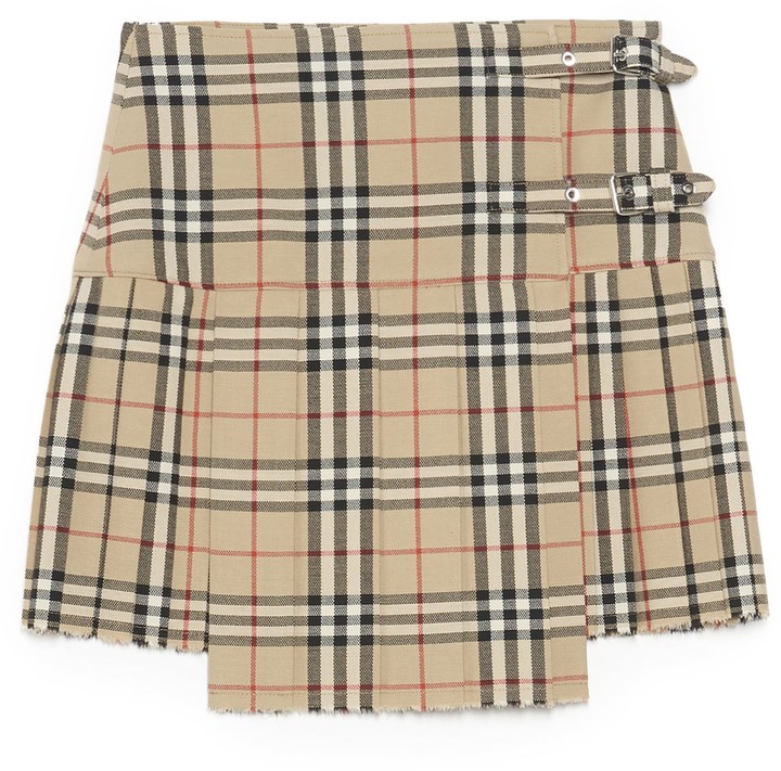 burberry vintage check skirt