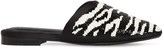 Thumbnail for your product : ZYNE 10mm Zebra Beaded Leather Mules