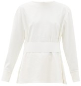 Thumbnail for your product : Tibi Belted Crepe Peplum Top - White