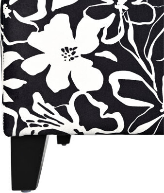 Latitude Run Luxury Floral For Bedroom, Soft-Close Hinges, Hidden Storage Magazines - White, And Solid Wood, 38.86 In Depth, 18.82 Width, 16.31 Height With Multi-F