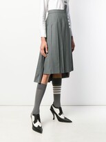 Thumbnail for your product : Thom Browne 4-Bar pleated skirt