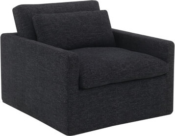 Latitude Run Naveen Fabric Swivel Chair With 1 Toss Pillow