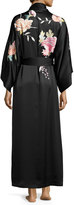 Thumbnail for your product : Josie Natori Lola Embroidered Silk Long Robe